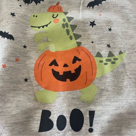New! Alex & Jack Boys Dino Pumpkin Boo Halloween Sweatshirt 24 Months - Picture 3 of 8